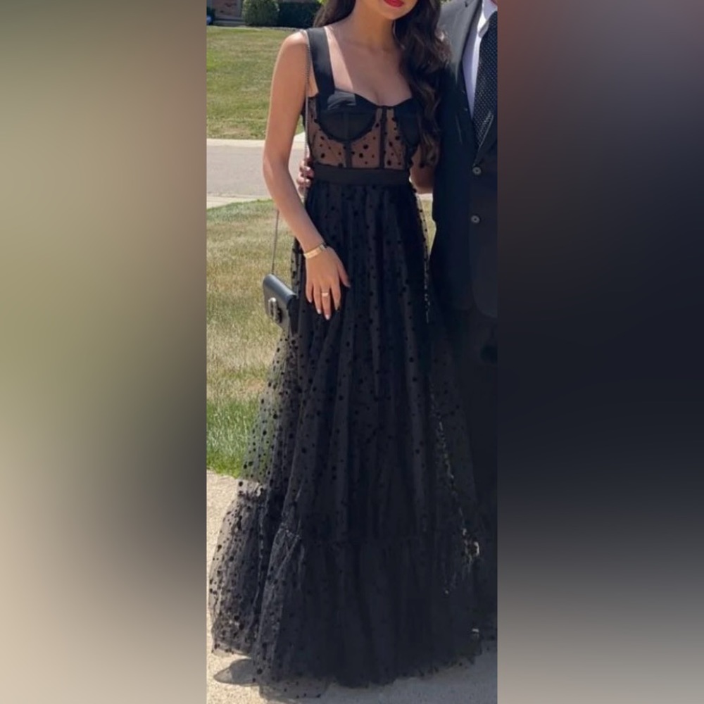 Black Tulle Gown